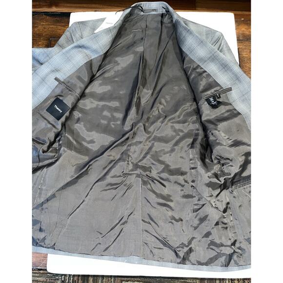 Men’s Theory Grey 2 Button Single Vent Wool Blazer 38R NWT - Picture 4 of 10